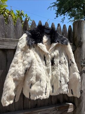 Dino Ricco medium rabbit fur coat!